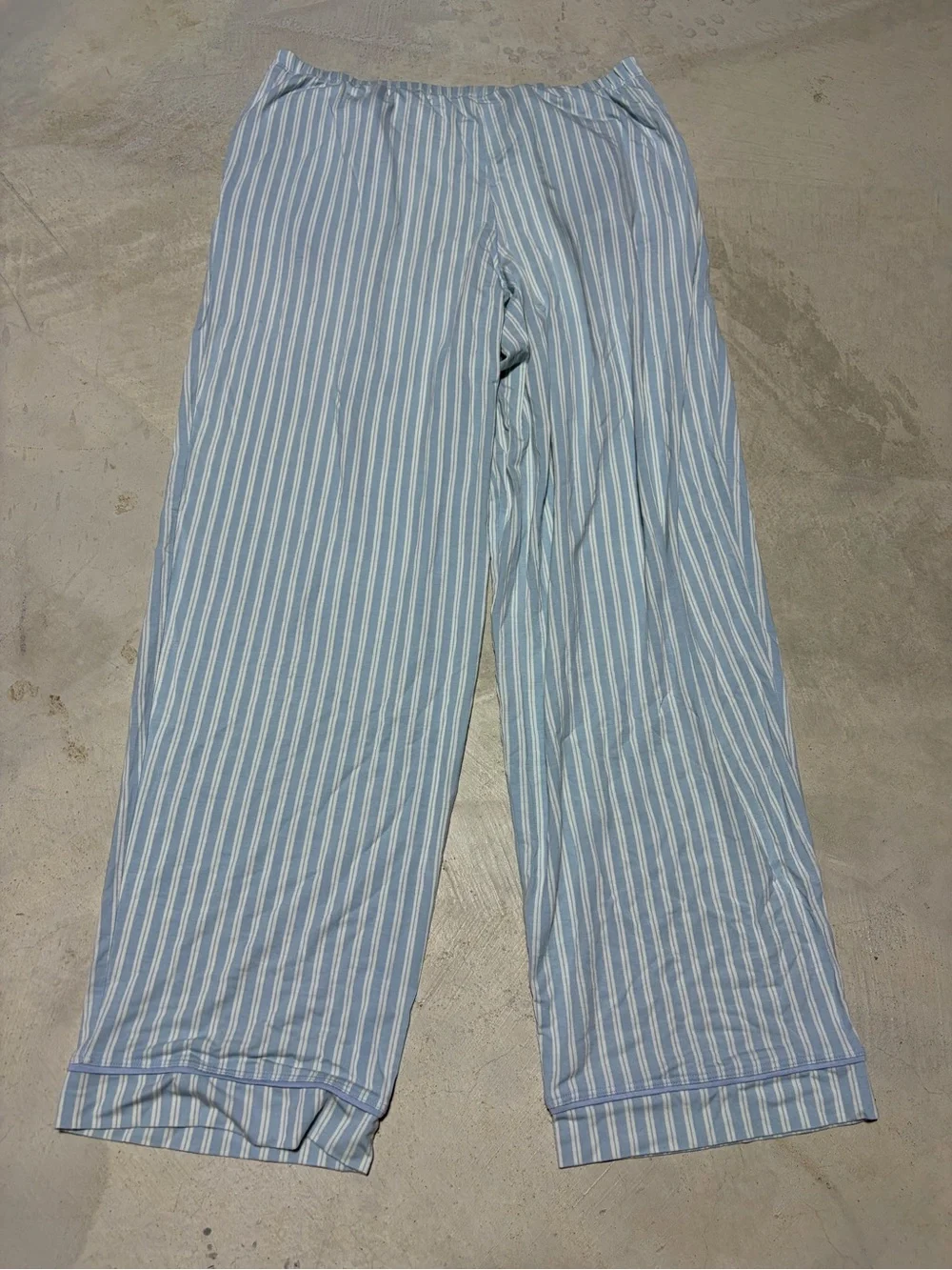 Tommy John Light Blue Striped Lounge Pants large